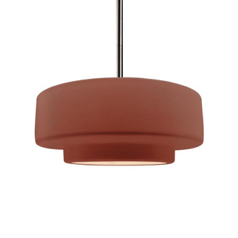 Medium Tier 1-Light Pendant (254|CER-6543-CLAY-NCKL-RIGID)