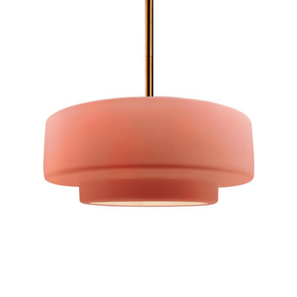 Medium Tier 1-Light Pendant (254|CER-6543-BSH-BRSS-RIGID-LED1-700)