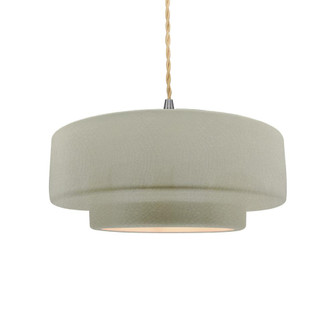 Medium Tier 1-Light Pendant (254|CER-6543-CKC-NCKL-BEIG-TWST)