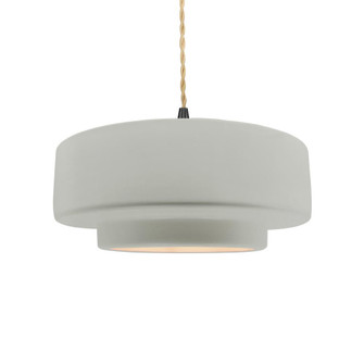 Medium Tier 1-Light Pendant (254|CER-6543-BIS-MBLK-BEIG-TWST-LED1-700)