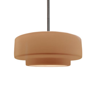Medium Tier 1-Light Pendant (254|CER-6543-ADOB-NCKL-RIGID-LED1-700)