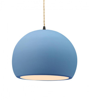 Large Globe 1-Light Pendant (254|CER-6535-SKBL-MBLK-BEIG-TWST-LED1-700)