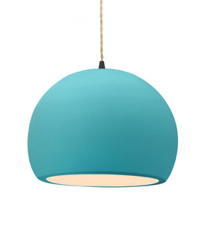 Large Globe 1-Light Pendant (254|CER-6535-RFPL-MBLK-BEIG-TWST)