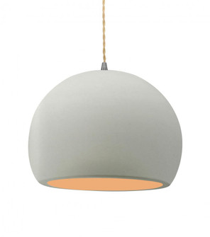 Large Globe 1-Light Pendant (254|CER-6535-MTGD-NCKL-BEIG-TWST)