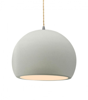 Large Globe 1-Light Pendant (254|CER-6535-MAT-NCKL-BEIG-TWST-LED1-700)