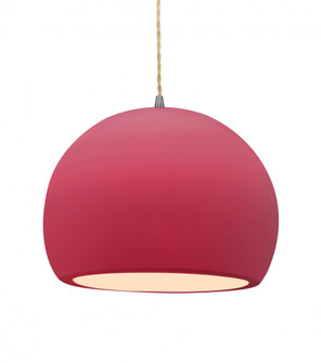 Large Globe 1-Light Pendant (254|CER-6535-CRSE-NCKL-BEIG-TWST-LED1-700)
