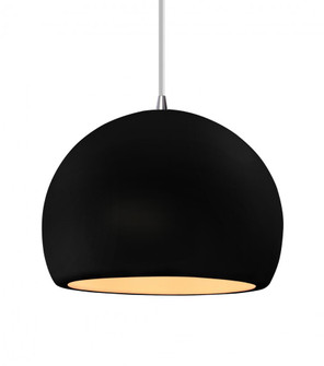 Large Globe 1-Light Pendant (254|CER-6535-CRB-NCKL-WTCD)
