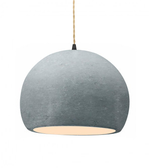 Large Globe 1-Light Pendant (254|CER-6535-CONC-MBLK-BEIG-TWST-LED1-700)