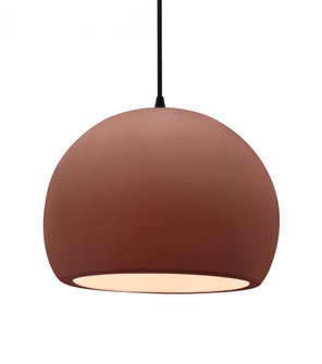 Large Globe 1-Light Pendant (254|CER-6535-CLAY-MBLK-BKCD)