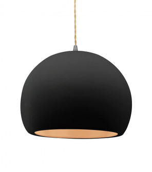 Large Globe 1-Light Pendant (254|CER-6535-CBGD-NCKL-BEIG-TWST)