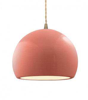 Large Globe 1-Light Pendant (254|CER-6535-BSH-ABRS-BEIG-TWST-LED1-700)