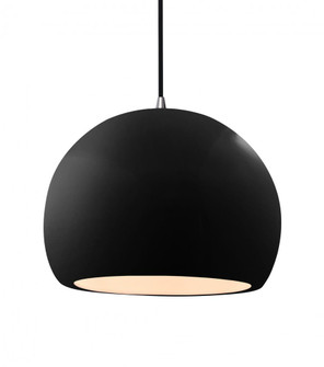 Large Globe 1-Light Pendant (254|CER-6535-BKMT-NCKL-BKCD)