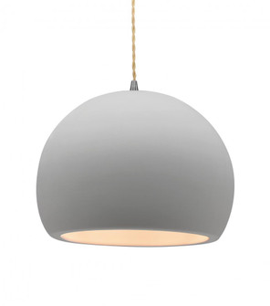 Large Globe 1-Light Pendant (254|CER-6535-BIS-NCKL-BEIG-TWST)