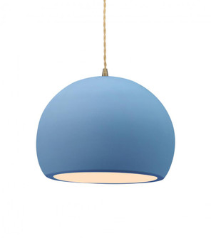 Medium Globe 1-Light Pendant (254|CER-6533-SKBL-ABRS-BEIG-TWST)