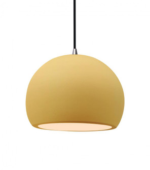 Medium Globe LED Pendant (254|CER-6533-MYLW-NCKL-BKCD-LED1-700)