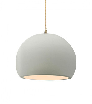 Medium Globe 1-Light Pendant (254|CER-6533-MAT-ABRS-BEIG-TWST)