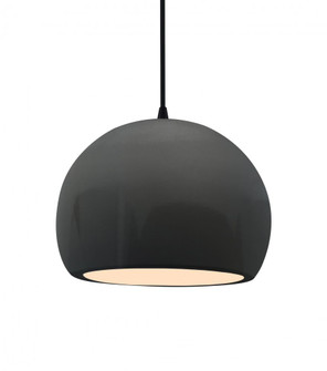 Medium Globe LED Pendant (254|CER-6533-GRY-MBLK-BKCD-LED1-700)