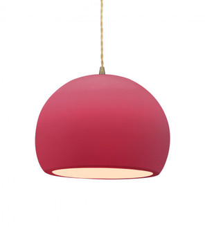 Medium Globe 1-Light Pendant (254|CER-6533-CRSE-ABRS-BEIG-TWST) Medium Globe 1-Light Pendant (254|CER-6533-CRSE-ABRS-BEIG-TWST)