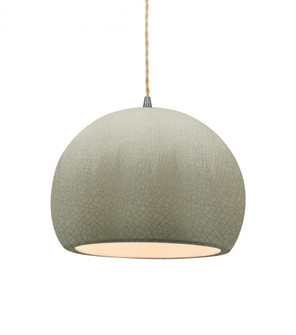 Medium Globe 1-Light Pendant (254|CER-6533-CKC-NCKL-BEIG-TWST-LED1-700)