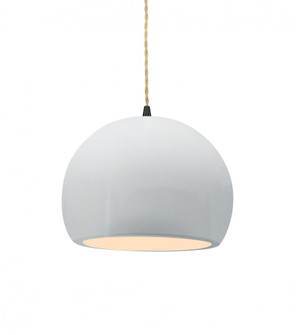 Small Globe 1-Light Pendant (254|CER-6530-WHT-MBLK-BEIG-TWST-LED1-700)