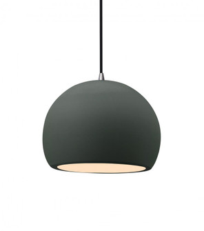 Small Globe LED Pendant (254|CER-6530-PWGN-NCKL-BKCD-LED1-700)