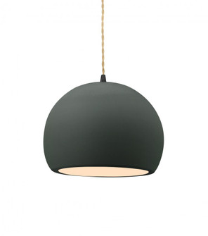 Small Globe 1-Light Pendant (254|CER-6530-PWGN-MBLK-BEIG-TWST-LED1-700)