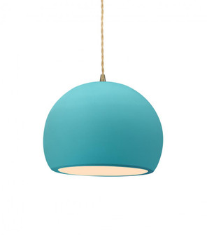Small Globe 1-Light Pendant (254|CER-6530-RFPL-ABRS-BEIG-TWST)