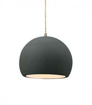 Small Globe 1-Light Pendant (254|CER-6530-PWGN-ABRS-BEIG-TWST)