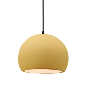 Small Globe LED Pendant (254|CER-6530-MYLW-MBLK-BKCD-LED1-700)