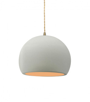 Small Globe 1-Light Pendant (254|CER-6530-MTGD-ABRS-BEIG-TWST-LED1-700)