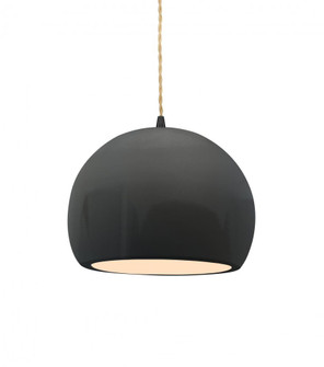Small Globe 1-Light Pendant (254|CER-6530-GRY-MBLK-BEIG-TWST-LED1-700)