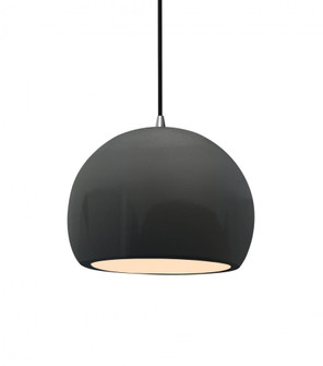 Small Globe 1-Light Pendant (254|CER-6530-GRY-NCKL-BKCD)