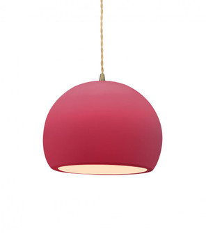 Small Globe 1-Light Pendant (254|CER-6530-CRSE-ABRS-BEIG-TWST-LED1-700)