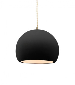 Small Globe 1-Light Pendant (254|CER-6530-CRB-ABRS-BEIG-TWST-LED1-700)