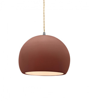Small Globe 1-Light Pendant (254|CER-6530-CLAY-NCKL-BEIG-TWST-LED1-700)