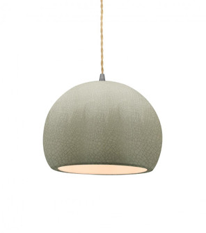 Small Globe 1-Light Pendant (254|CER-6530-CKC-NCKL-BEIG-TWST-LED1-700)