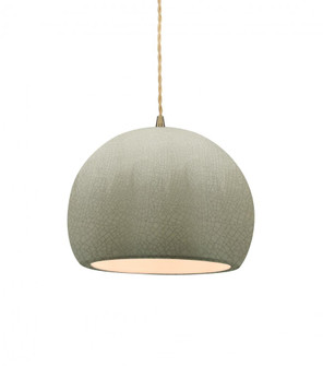 Small Globe 1-Light Pendant (254|CER-6530-CKC-ABRS-BEIG-TWST-LED1-700)