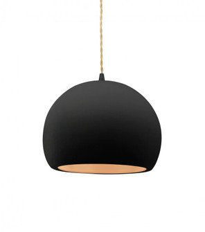 Small Globe 1-Light Pendant (254|CER-6530-CBGD-MBLK-BEIG-TWST-LED1-700)