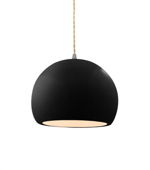 Small Globe 1-Light Pendant (254|CER-6530-BKMT-NCKL-BEIG-TWST-LED1-700)