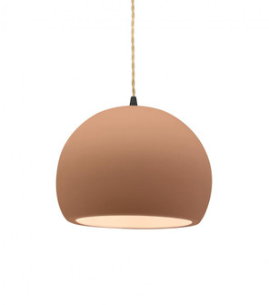 Small Globe 1-Light Pendant (254|CER-6530-ADOB-MBLK-BEIG-TWST)