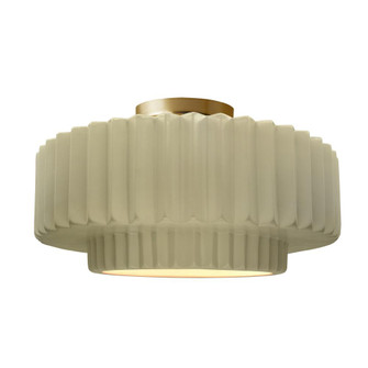 Large Tier Pleated Semi-Flush (254|CER-6375-VAN-BRSS-LED1-700)