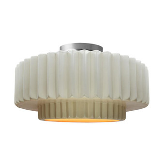 Large Tier Pleated Semi-Flush (254|CER-6375-MTGD-NCKL)