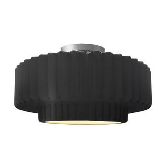 Large Tier Pleated Semi-Flush (254|CER-6375-CRB-NCKL-LED1-700)