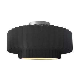 Large Tier Pleated Semi-Flush (254|CER-6375-CRB-NCKL-LED1-700)