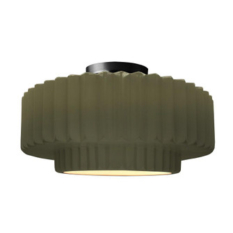 Large Tier Pleated Semi-Flush (254|CER-6375-MGRN-MBLK)