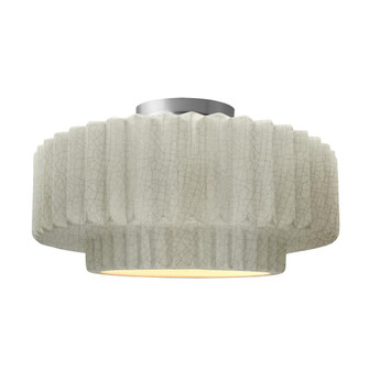 Large Tier Pleated Semi-Flush (254|CER-6375-CRK-NCKL)