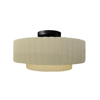 Medium Tier Pleated Semi-Flush (254|CER-6373-VAN-MBLK-LED1-700)