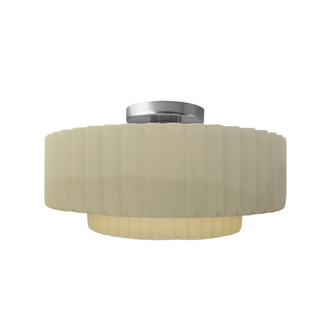 Medium Tier Pleated Semi-Flush (254|CER-6373-VAN-NCKL)