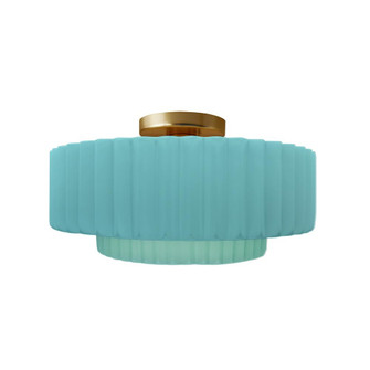 Medium Tier Pleated Semi-Flush (254|CER-6373-RFPL-BRSS)