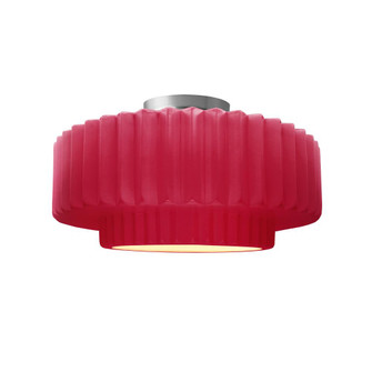Medium Tier Pleated Semi-Flush (254|CER-6373-CRSE-NCKL-LED1-700)
